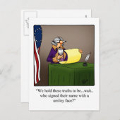 Grappig vierde juli Briefkaart (Voorkant / Achterkant)