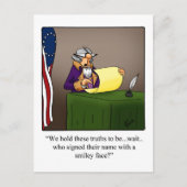 Grappig vierde juli Briefkaart (Voorkant)