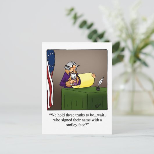 Grappig vierde juli Briefkaart (Staand voorkant)