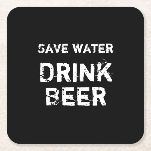 Grappig Vierkante Kartonnen Onderzetter (Voorkant)