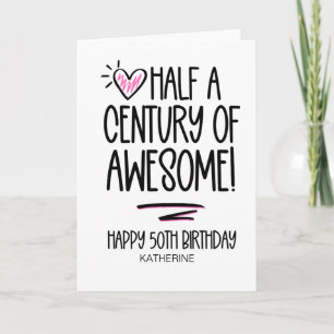 Grappig Vijftig Wordt Ouder 50ste Verjaardag Voor  Kaart