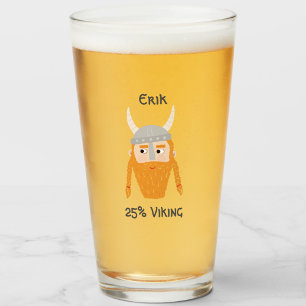 Grappig Viking DNA Gepersonaliseerd Bierglas Glas