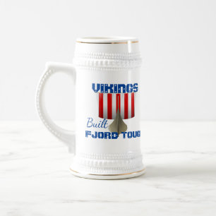 Grappig Vikingschip "Fjord Tough" Bierpul