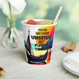 Grappig Vikingschip "Fjord Tough" Papieren Bekers