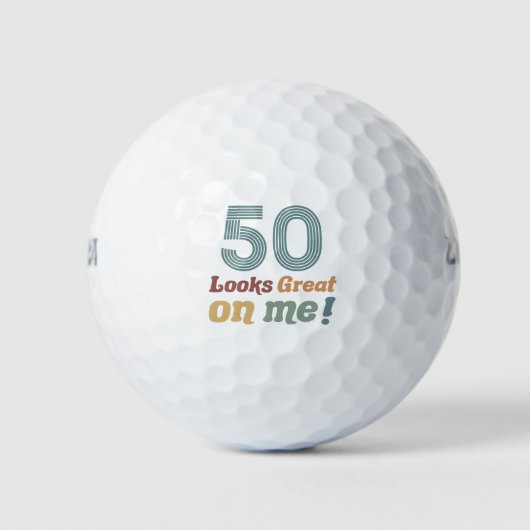 Grappig Vintage 50ste verjaardag Golfballen (Voorkant)
