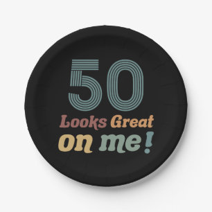 Grappig Vintage 50ste verjaardag Papieren Bordje