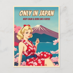 Grappig Vintage Reizen Japan Toerisme Gaijin Humor Briefkaart