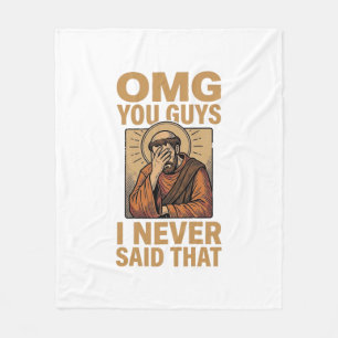 Grappig Vintage Religieus Facepalm Citaat Shirt On Fleece Deken