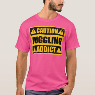 Grappig Vintage Retro Bord - Waarschuwing Jongleer T-shirt