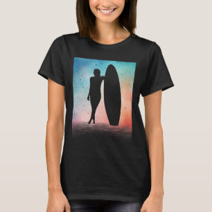 Grappig Vintage Surf Design Voor Vrouwen Surfende T-shirt