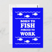 Grappig vissen briefkaart (Voorkant / Achterkant)