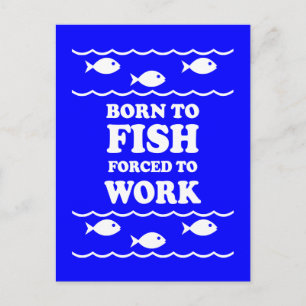 Grappig vissen briefkaart