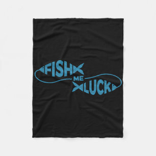 Grappig Vissen Geluk Visser Vis Me Geluk Fleece Deken