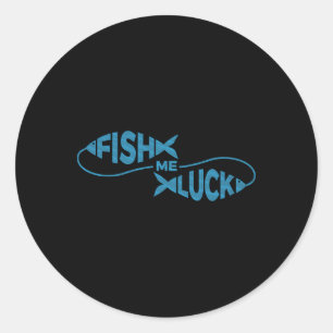 Grappig Vissen Geluk Visser Vis Me Geluk  Ronde Sticker