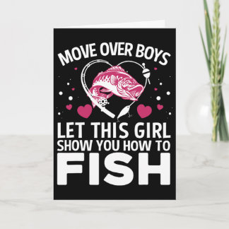 Grappig Vissen Ontwerp Voor Meisjes Vrouwen Visser Kaart
