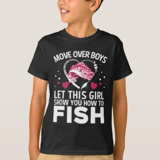Grappig Vissen Ontwerp Voor Meisjes Vrouwen Visser T-shirt