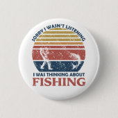 Grappig vissen ronde button 5,7 cm (Voorkant)