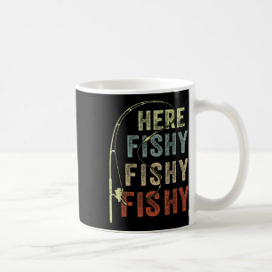 Grappig Vissen-shirt hier-fishy door vader vrouwen Koffiemok
