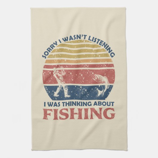 Grappig vissen theedoek (Verticaal)