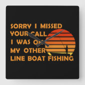 Grappig vissen vierkante klok (Voorkant)