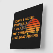 Grappig vissen vierkante klok (Hoek)