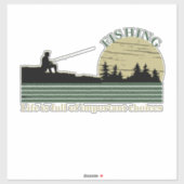 Grappig visserij gezegde sticker (Vel)