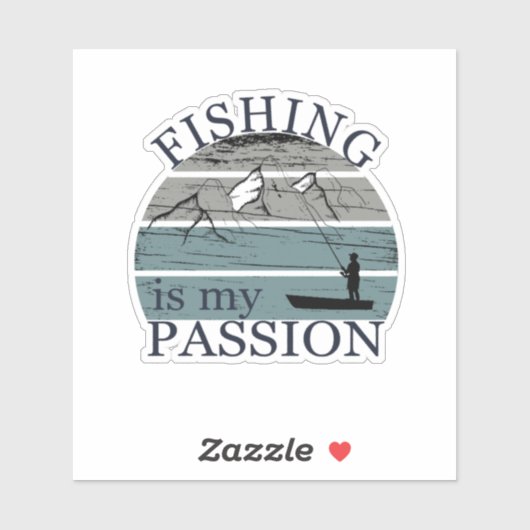 Grappig visserij gezegde sticker (Vel)