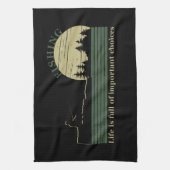 Grappig visserij gezegde theedoek (Verticaal)