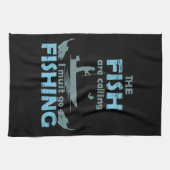 Grappig visserij gezegde theedoek (Horizontaal)