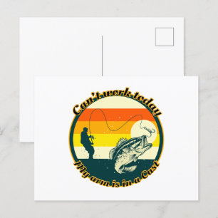 Grappig Vist kan niet werken vandaag mijn arm in e Briefkaart