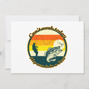 Grappig Vist kan niet werken vandaag mijn arm in e Feestdagenkaart