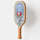 Grappig visverhaal Tan Pickleball Paddle (Links)