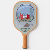 Grappig visverhaal Tan Pickleball Paddle (Achterkant)