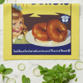 Grappig  "Vitamin Donuts" Advertentie Theedoek (Gevouwen)