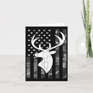 Grappig Vlag Camouflage Whitetail Buck Deer Hunt Kaart