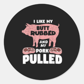 Grappig Vlees Liefhebber cadeau voor papa outfit v Ronde Sticker