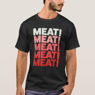 Grappig Vlees Raffle Zwart Unisex Volwassenen Klei T-shirt