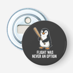 Grappig Vliegloze Vogel Pinguïn Ontwerp Button Flesopener