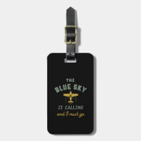 Grappig vliegveld Pilot Blue Sky roept op