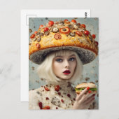 Grappig voedsel persoon briefkaart (Voorkant / Achterkant)