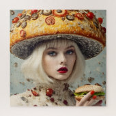 Grappig voedsel persoon legpuzzel (Verticaal)