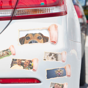 Grappig Voeg je eigen foto custom-cut vinyl Sticke Sticker
