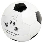 Grappig Voetbal Gift Curiosity Eyes - Smile (Drie kwart)