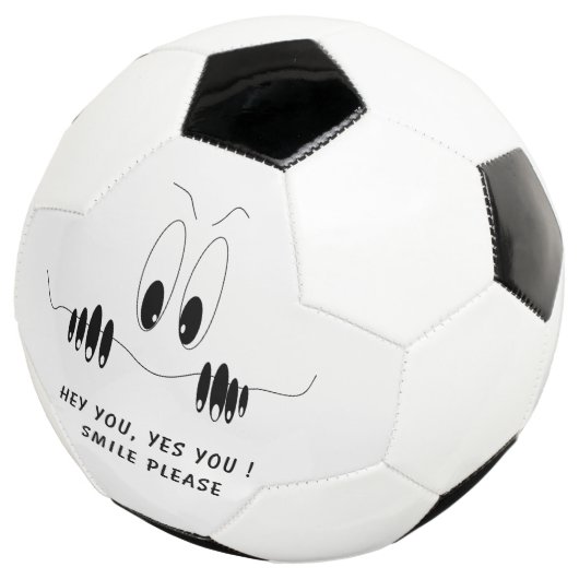 Grappig Voetbal Gift Curiosity Eyes - Smile (Drie kwart)