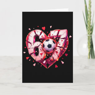 Grappig Voetbal Hart 67 Zes Zeven Valentijnsdag Me Kaart