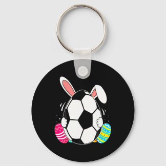 Grappig Voetbal Met Konijnenoren Pasen Dag Mannen  Sleutelhanger