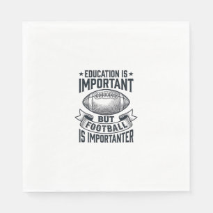 Grappig Voetbal Onderwijs Vintage Shirt Ontwerp (2 Servet