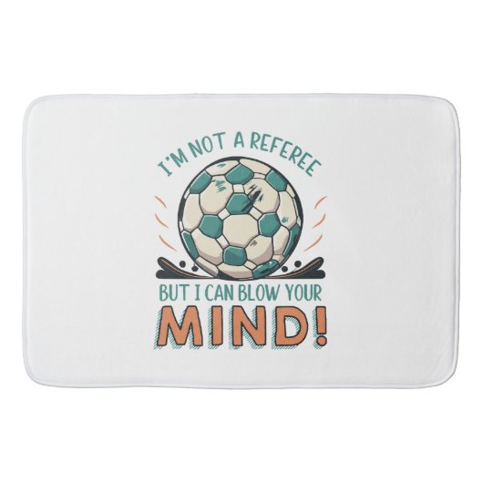 Grappig Voetbal Ontwerp Badmat (Voorkant)