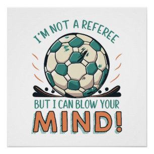 Grappig Voetbal Ontwerp Perfect Poster