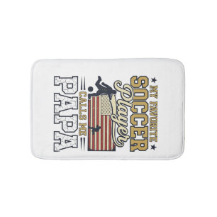 Grappig Voetbal Papa Vintage Shirt Ontwerp_1 Badmat